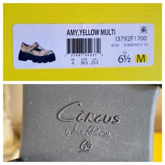 Circus NY By Sam Edelman Amy Lug Plaid Platform Mary Jane Size 6.5M - Picture 7 of 7
